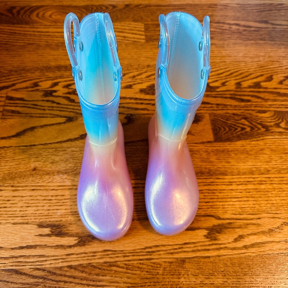 Cat & Jack Pink and Blue Rain Boots